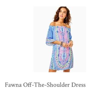 Lilly Pullitzer Fawna Off-Shouldered Dress “Seaside Shindig Engineered” size XXS